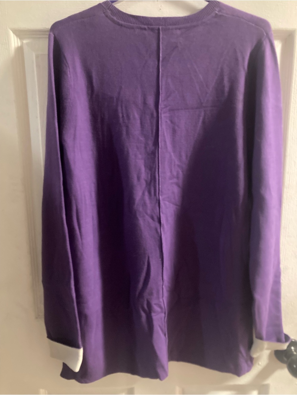 Simons Purple Ribbed-Neck Knit Top - Picture 3 of 3